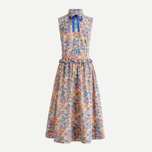J. Crew Liberty of London Multicolor Floral Midi Dress